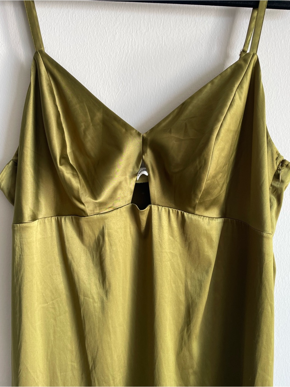 Parade satin slip dress maxi nighty peekaboo cutout side slit fairy vamp XL - Picture 2 of 8